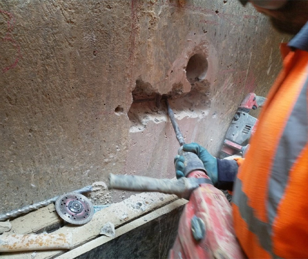 Removing Reinforcing Steel For Tensile Testing