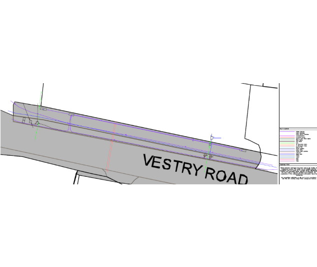 Cad drawing from a utility survey