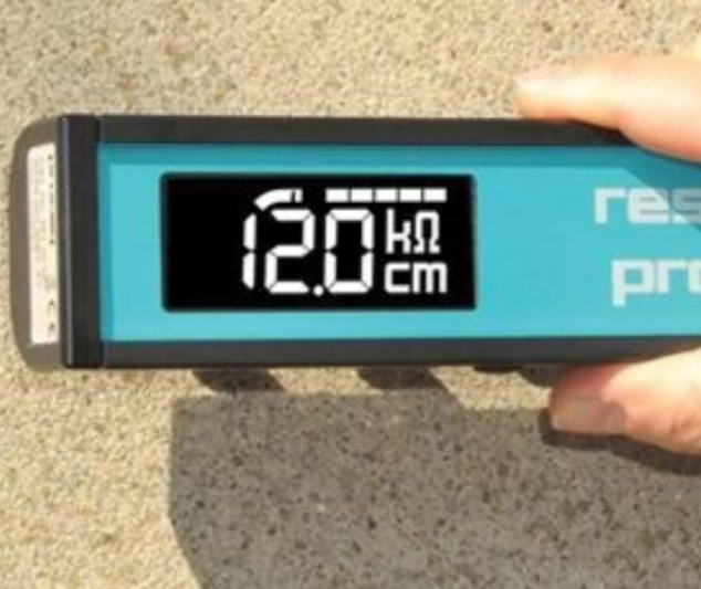 Resistivity measurement using a resipod